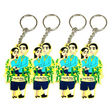 No Moq Low Price Eco-Friendly Keyring Customizable Design Rubber Keychain Soft Pvc Key Ring Plastic Key Chains For Girls